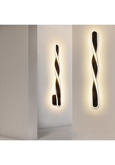 Opulentliving Elmpaly Modern Spiral Duvar Lambası, 1350lm Led, Beyaz, Oturma Odası/yatak Odası/koridor İçin Beyaz