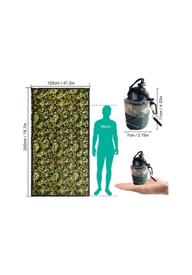 Pazly 120x200cm Renkli Pet Pet Uyku Tulumu - Hafif Ve Taşınabilir Çok Renkli Çok Renkli