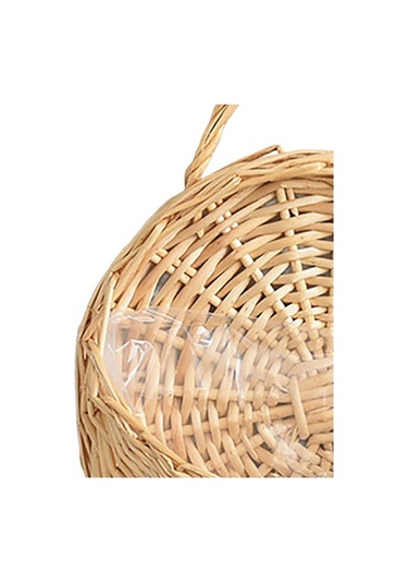 Pazly Tutucu Suntek Sepet Ev Ekici Duvar Dekor Çap-20cm Bitkiler Asılı Js Bej