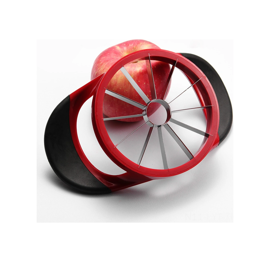 Youtek Evlerde Meyve Kesici: Paslanmaz Çelik 12 Dilim Elma Dilimleyici, Hafif Plastik Meyve Bölücü, Pratik Mutfak Aleti Kırmızı-siyah, Pp Poşetli Diğer