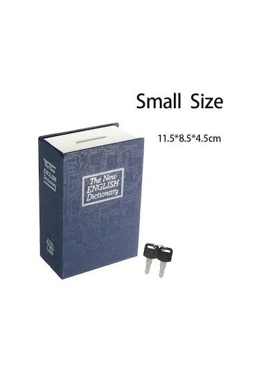 Sözlük Mini Kitap Güvenli Güvenlik Anahtarı Soyunma Para Gizli Gizli Kasa Anahtar Kasa Nakit Para Para Depolama Mücevherat Kilit Kutusu Black