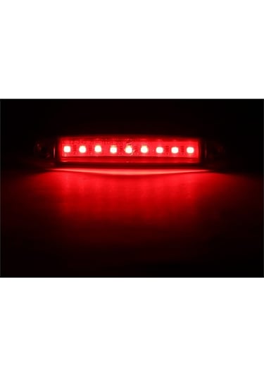 Ahmet Otomotiv 10 Adet Kırmızı 9 Ledli Parmak Lamba 12V-24V