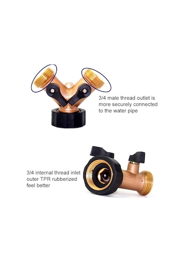 Cbtx 2'si 1 Arada Ev Su Musluğu Vanası Şant Konnektörü Çok Renkli