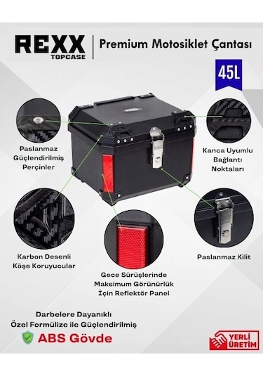 Rexx Pro-x 45lt Arka Çanta Siyah