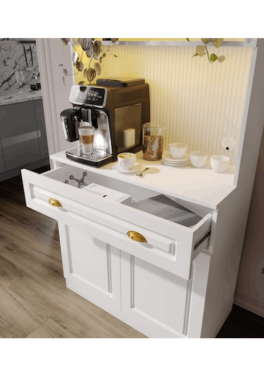 Guneystore Armoni Gold Mini Kahve Köşesi Komple Mdf Beyaz