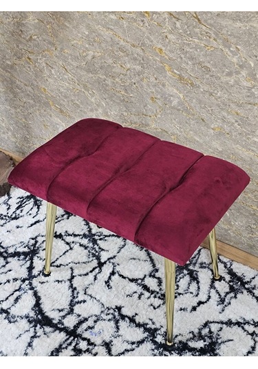 Gold Sivriltme Ayaklı 60 Cm Puf Bench - Puf - Bench - Oturak - Mu Çok Renki