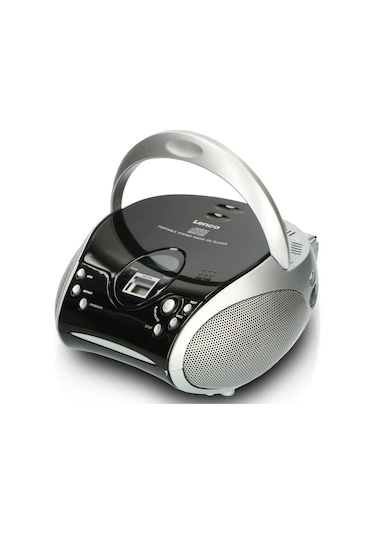 LENCO SCD-24 SİYAH/GÜMÜŞ - CD ÇALARLI TAŞINABİLİR STEREO FM RADYO
