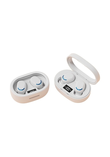 Soulader Kablosuz Bluetooth Kulaklık, Şeffaf Kapaklı Kulak İçi Tasarım, Dijital Ekranlı, Hafif Ve Konforlu, M2 Model