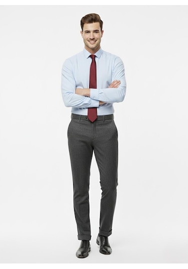Presto Erkek Slimfit Armürlü Pantolon Siyah 3193-011 Siyah