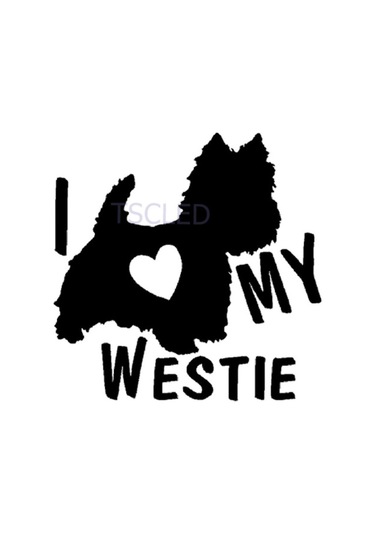 I Love My Westie Terrier Köpekler Araba Sticker