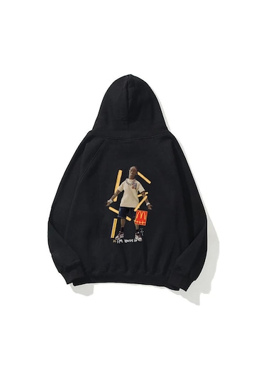 Hırsch Mc Crew Cactus Jack Unisex Siyah Sweatshirt Hoodie SIYAH