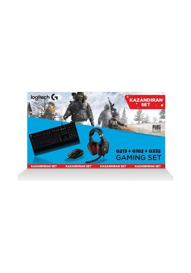 Logitech G213 Klavye + G332 Kulaklık + G102 Lightsync Mouse Oyuncu Set