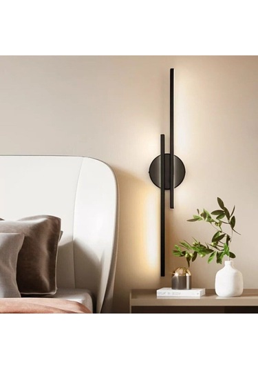 Zuma Siyah Duvar Lambası Ledli Aplik Siyah