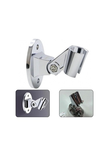 Bosphorusboutique02 Duş Braketi Sabit Tabanlı Duş Başlığı Yüksek Kalite Gümüş, 7x5 Cm, 1 Parça Gümüş