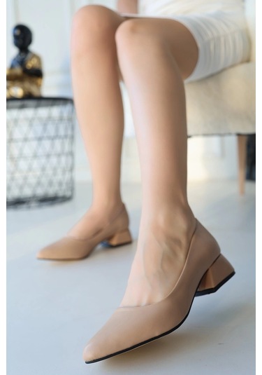 Desniy Nude Cilt Kadın Topuklu Ayakkabı Nude