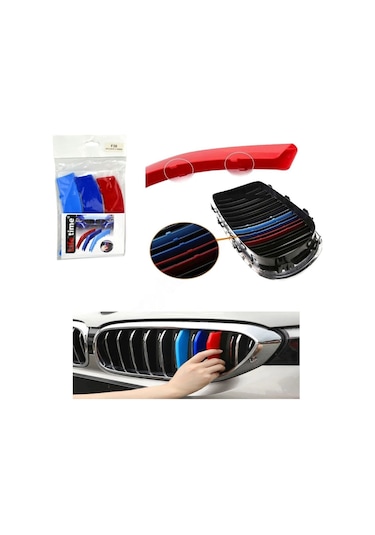 Bmw 3 Serisi F30 2013-2018 Uyumlu 11 Rods 3m Ön Panjur Böbrek Klips