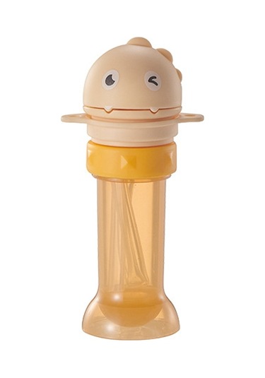 Sones Çocuklar İçin Maden Suyu Taşınabilir Pipet Kapağı Bebek İçme Suyu Şişesi Dönüştürücü Sarı