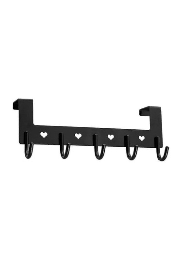 Askılık, Kapı İçin Kanca, Kapı İçin Alüminyum Kanca, Delme Gerektirmez, Paslanmaz Çelik, 5 Kanca, Giysiler, Şapka, Havlu, Şemsiye İçin, Siyah Diğer