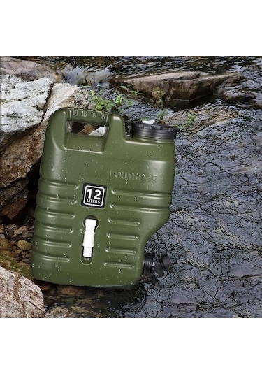 Novahub Sunnyhike 12l Musluklu Dayanıklı Kamp & Piknik Su Bidonu, Küçük Boyutlu Altın