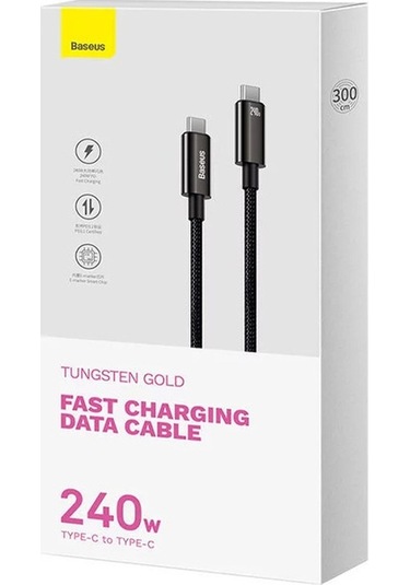 Baseus Tungsten Gold 240w Type-c To Type-c Hızlı Data Şarj Kablo