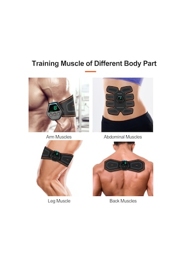 Xiyyadms 10 Modlu 20 Kademeli Karın Kası Güçlendirici, Şarj Edilebilir Pil, Ev Ve Ofis Kullanımı İçin Pratik Kas Geliştirme Aleti Siyah