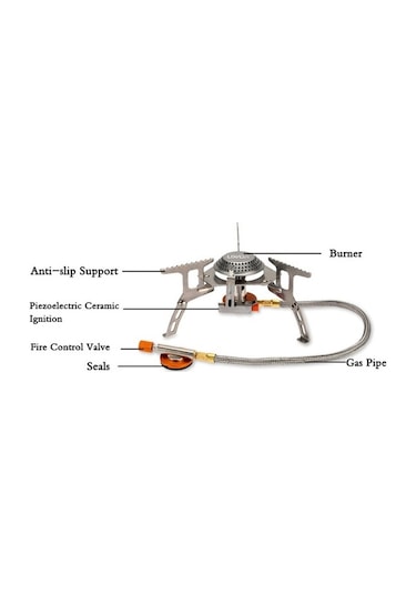 Ganzhoushop Sobası Soba Ocak Lixada Gaz Brülör Adaptör + Ju Gümüş