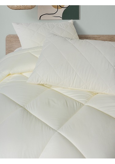 Cotton Box Softwash Tek Kişilik Yorgan Seti Ekru Ekru