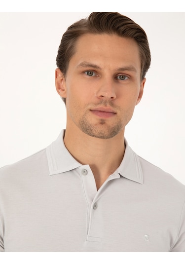 Pierre Cardin Erkek Açık Gri Tişört Basic 50325323-vr001 Açık Gri