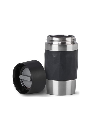 Tefal 6 Saat N21601 Travel Mug Compact Termos 0,3 L Siyah Siyah İçecek Kamp 0,30 L Paslanmaz Çelik Isı Ya Siyah