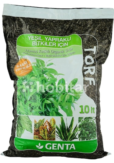Genta Yeşil Yapraklı Bitkiler için Humuslu Torf 10 L