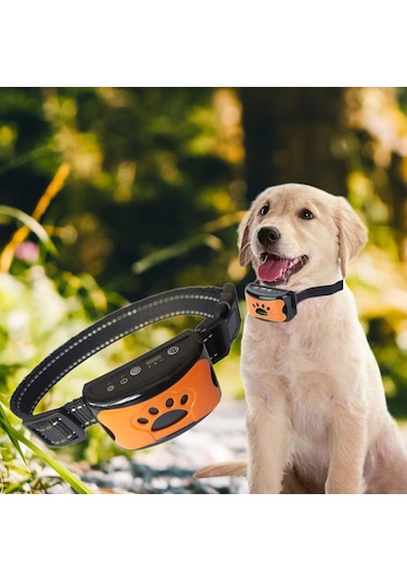 Homyl Köpekler Için Havlama Tasması 7 Seviye Turuncu