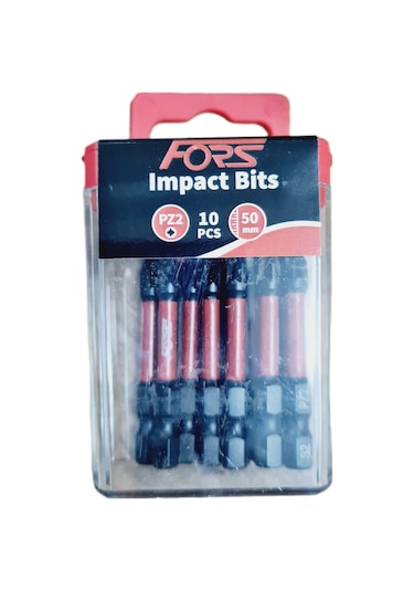 Fors Bits Yıldız Uç Pz2 50 Mm Vidalama Matkap Ucu Manyetik 10 Adet