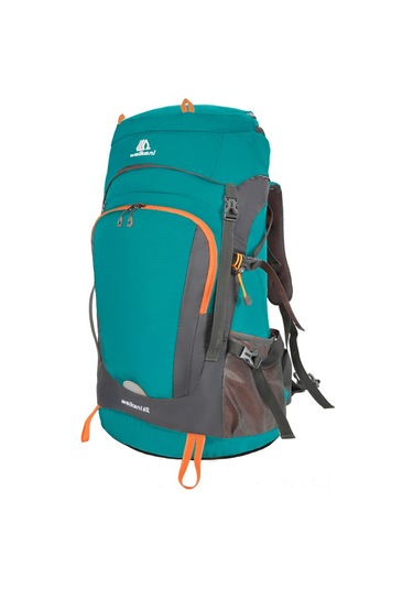 Ranyeek Yeni 60l Açık Mavi Dayanıklı Nylon Sırt Çantası, Hiking Ve Kamp İçin Hafif Outdoor Çanta, Yağmurluk Hediye Mavi