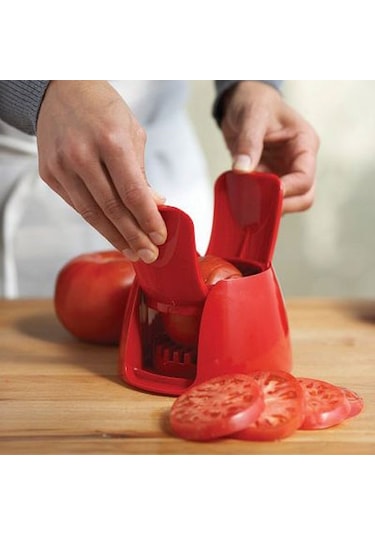 Pratik Amco Domates ve Mozarella Peyniri Dilimleyici Kırmızı