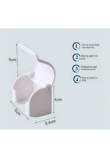 Singree Plastik Beyaz Döşeme Kanca - Kolay Kurulum, Tıraş Makinesi Koruması, Uyumlu Tasarım - 1 Adet