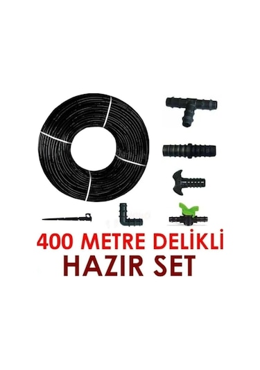 Eltar 400 Metre Kendinden Delikli Damla Sulama Sistemi Ve Ek Parçaları Bahçe Ağaç Seti