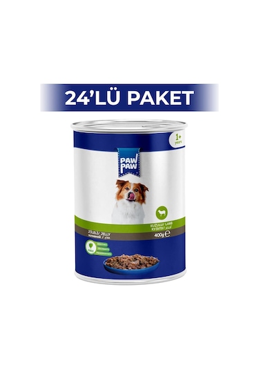 Paw Paw Jelly Kuzu Etli Yetişkin Köpek Konserve Maması 24 x 400 G