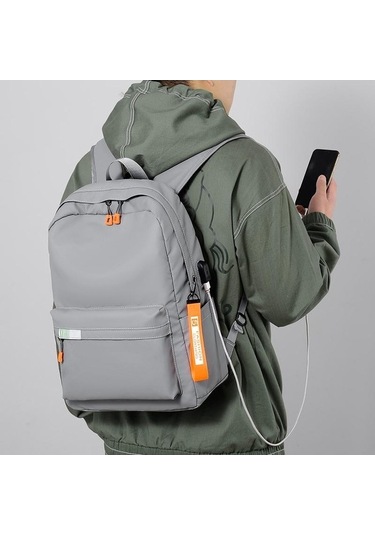 Novahub Erkek Kadın İş Rahat Sırt Çantası Su Geçirmez Oxford Kumaş Kontrast Siyah 31,5x13x42 Siyah