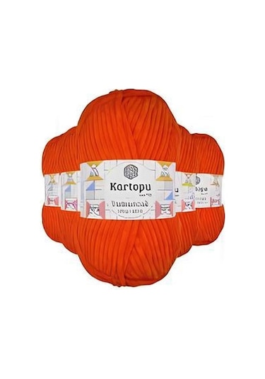 Yumurcak Kadife El Örgü İpi Turuncu K205 5 Adet