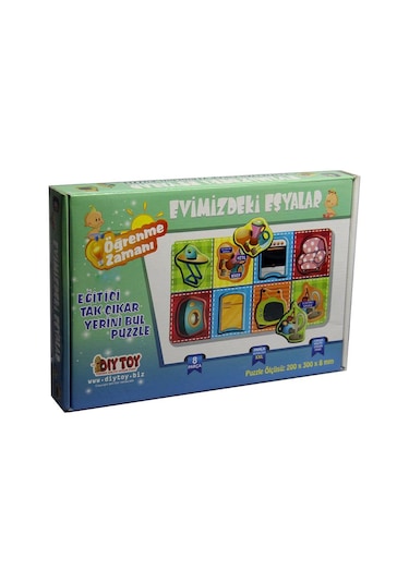 Evimizdeki Eşyalar Tak-Çıkar Eğitici Puzzle