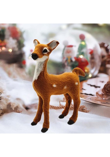 Suntek Ev Dekorasyonu Için Görkemli Geyik Heykeli 11,5x5x15,5 Cm