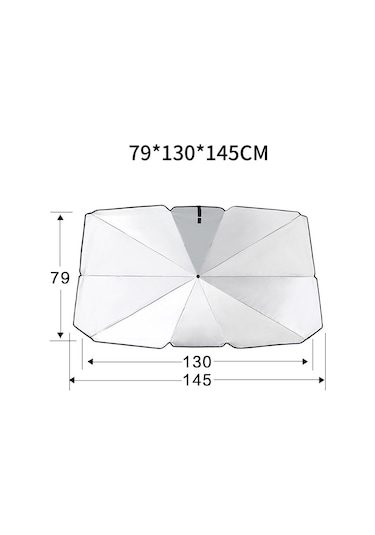 Araç Oto Katlanabilir Şemsiye Ön Cam Güneşlik 145 CM-79 CM
