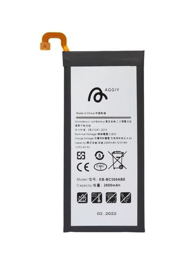 Aggiy Eb-Bc500Abe Samsung C5 Uyumlu 2600 Mah Güçlendirilmiş Batar