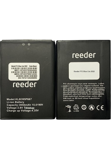 Reeder P13 Blue Lite 2022 Pil Batarya - KLB395P667