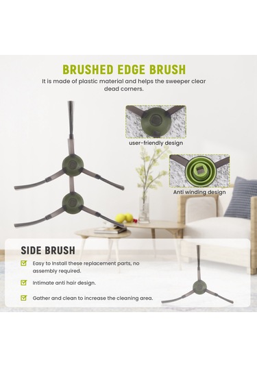 Amigaelegant Ecovac Deebot Ozmo T9 T9 Aıvı /t8 Max T8 Power İçin 8 Adet Yan Fırça