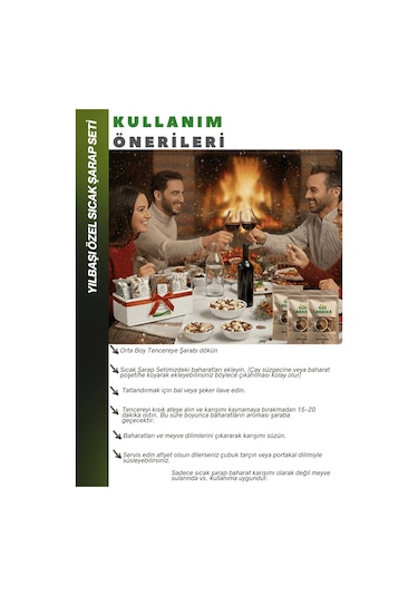 2 Adet Premium Sıcak Şarap Seti 50g Wine Spice 50g Yılbaşı Seti Özel