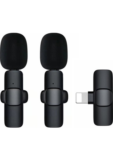 Kablosuz Lavalier Mikrofon 2.4g Gürültü Azaltma K1/k2/k3 Bir İçin Bir/bir İçin İki Mikrofon Üreticileri K1 Birden İki Pingguo Arayüzü Şarjlı Versiyon Gürültü Azaltma - Yankı - Dinleme - 2.4g