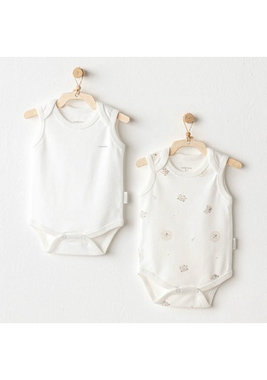 Andywawa Happy Animals 2'li Body Ac25844 Ekru