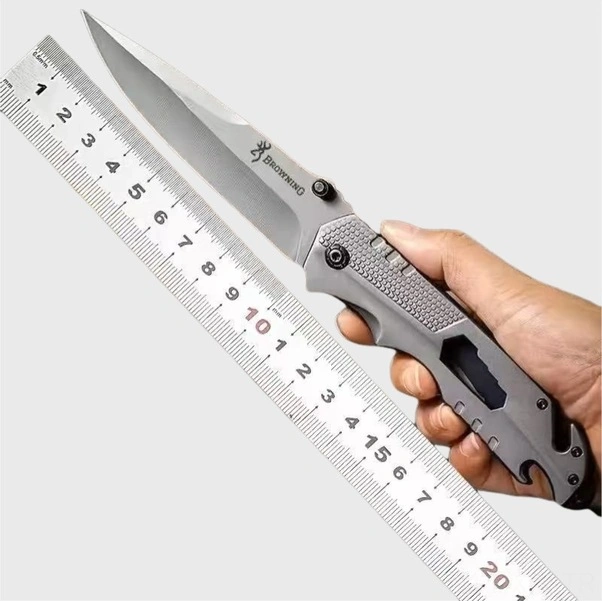 Fortunelane 7cr13mov Çelik Bıçak, 58hrc Sertlik, Çift Yuvaya Özel Katlanır, 23.3cm Toplam Uzunluk, Taşınabilir Dış Mekan Aleti