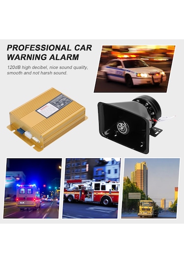 200w 18 Ton Araba Yüksek Uyarı Alarmı Profesyonel Acil Siren Korna Seti Uzaktan Kumandalı Elektronik Pa Sistemi 12 V Araba Kamyon Mühendislik Aracı İçin